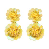 Plastic Fashion Flowers Earring  (yellow) Nhjj4743-yellow main image 1