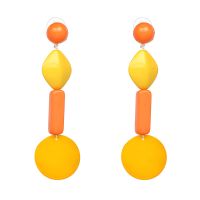 Plastic Fashion Geometric Earring  (yellow) Nhjj4753-yellow main image 2