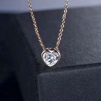 Alloy Simple Sweetheart Necklace  (rose Alloy) Nhlj3937-rose Alloy main image 2