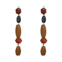 Alloy Vintage Geometric Earring  (red) Nhjj4631-red main image 1