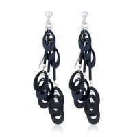 Alloy Fashion Geometric Earring  (white K Black) Nhkq1607-white K Black main image 2