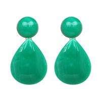 Plastic Fashion Geometric Earring  (green) Nhjj4720-green main image 1