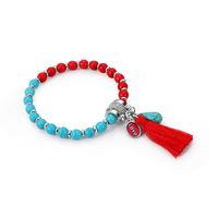 Imitated Crystal&cz Fashion Geometric Bracelet  (red Green) Nhlp0923-red Green main image 1