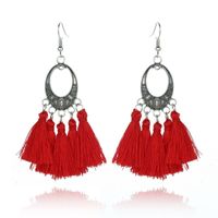 Alloy Vintage Geometric Earring  (red) Nhgy1916-red main image 2