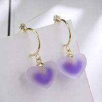 Alloy Korea Sweetheart Earring  (purple) Nhlj3964-purple main image 2