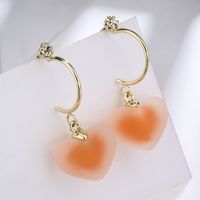 Japanische Und Koreanische Neue Kreative Liebes Ohrringe Weibliche Süße Verschwommene Peach Heart Ohrringe Rote Apfel Schmuck 821342 main image 3