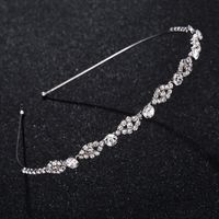 Fabrik Direkt Verkauf Neuer Braut Kopfschmuck Einfache Tägliche Gewellte Dünne Stirnband Luxus Diamant Krone Hochzeits Zubehör main image 1