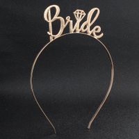 Bride Alphabet Golden Stirnband  Explosive Tiara Fotografie Foto Zubehör Hochzeit Blume Braut Stirnband main image 2