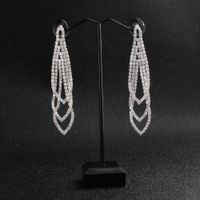 Alloy Fashion Geometric Earring  (alloy White Rhinestone) Nhhs0153-alloy White Rhinestone main image 2