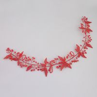 Kreative Reis Perlen, Zusammen Gebastelte Kopf Bedeckung, Stirnband, Rote Hand Gefertigte Braut Accessoires, Koreanische Blumen Kopfschmuck main image 1