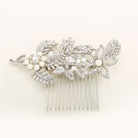 Vente Chaude Produit Perle Strass Tuck Peigne De Mariage Robe Accessoires Cheveux Accessoires Européen Et Américain/coréen De Mariée Ornement Haute-fin Coiffe main image 2