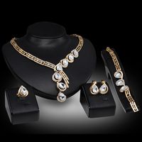 Occident Alloy Drill Set Earring + Necklace + Bracelet Nhxs0794 main image 1