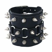 Leather Fashion Geometric Bracelet  (photo Color) Nhpk1244-photo Color main image 1