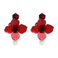 Alloy Fashion Flowers Earring  (red) Nhjj4895-red main image 1