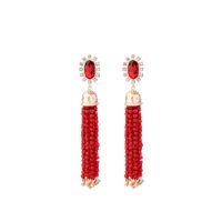 Alloy Fashion Tassel Earring  (red-1) Nhqd5332-red-1 main image 1