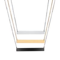 Titanium&stainless Steel Fashion Geometric Necklace  (steel 30*7mm) Nhhf0011-steel-30*7mm main image 3