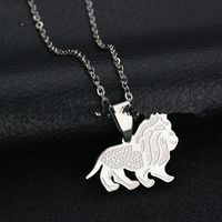 Titanium&stainless Steel Simple Animal Necklace  (butterfly - Alloy) Nhhf0064-butterfly-alloy main image 9