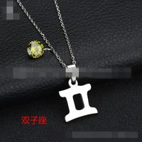 Titanium&stainless Steel Korea Geometric Necklace  (aries) Nhhf0073-aries main image 4