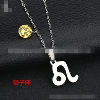 Titanium&stainless Steel Korea Geometric Necklace  (aries) Nhhf0073-aries main image 6