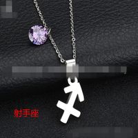 Titanium&stainless Steel Korea Geometric Necklace  (aries) Nhhf0073-aries main image 10