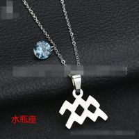 Titanium&stainless Steel Korea Geometric Necklace  (aries) Nhhf0073-aries main image 12