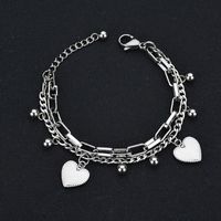 Titanium&stainless Steel Korea Geometric Bracelet  (steel Color) Nhhf0097-steel-color main image 1