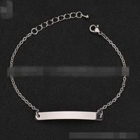 Titanium&stainless Steel Simple Geometric Bracelet  (steel Color) Nhhf0179-steel-color main image 1