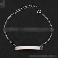 Titanium&stainless Steel Simple Geometric Bracelet  (steel Color) Nhhf0179-steel-color main image 4