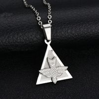 Titanium&stainless Steel Korea Geometric Necklace  (shell - Owl) Nhhf0180-shell-owl main image 5