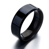 Titanium&stainless Steel Simple Geometric Ring  (blue-5) Nhhf0311-blue-5 main image 39