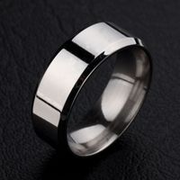 Titanium&stainless Steel Simple Geometric Ring  (blue-5) Nhhf0311-blue-5 main image 52