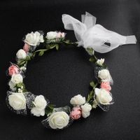 Cloth Simple Flowers Hair Accessories  (white) Nhhs0426-white main image 3
