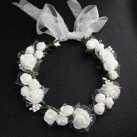 Cloth Simple Flowers Hair Accessories  (white) Nhhs0426-white main image 1