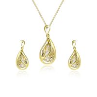 Européen Et Américain Nouveau Mode Fashionmonger Alliage Goutte D'eau Collier Deux-pièce Boucles D'oreilles Vente Chaude À  Usine Ventes Directes main image 2