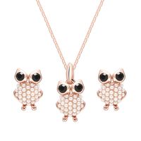 Koreanische Mode Neuen Stil Schmuck Eingelegt Mit Perlen Strass Halskette Zweiteilige Ohrringe Außenhandel Heiße Neue Produkte main image 1