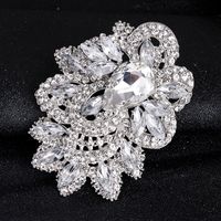 Jumbo Taille De Luxe Et Élégant Plein De Diamants Broche À La Mode Corsage De Mariée Bouquet Broches Usine De Détail main image 1