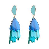 Plastic Fashion Geometric Earring  (blue) Nhjj4795-blue main image 1