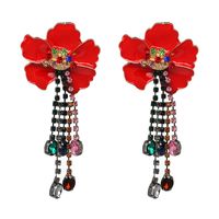 Alloy Fashion Flowers Earring  (red) Nhjj4826-red main image 1