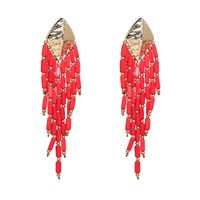 Plastic Fashion Geometric Earring  (red) Nhjj4916-red main image 2