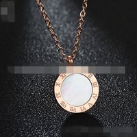 Hersteller Großhandel Roman Digital Roségold Edelstahl Schlüsselbein Kette Anhänger Schmuck Grenz Überschreitende E-commerce Schmuck Versorgung main image 2