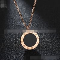 Hersteller Großhandel Roman Digital Roségold Edelstahl Schlüsselbein Kette Anhänger Schmuck Grenz Überschreitende E-commerce Schmuck Versorgung main image 3