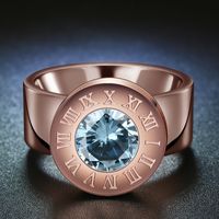 Titanium&stainless Steel Fashion Geometric Ring  (garnet-6) Nhhf0616-garnet-6 main image 45