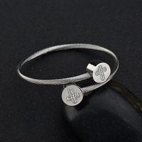 Titanium&stainless Steel Fashion Geometric Bracelet  (cross) Nhhf0713-cross main image 2