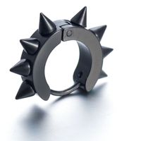 Titanium&stainless Steel Fashion Geometric Earring  (black) Nhhf0722-black main image 2
