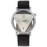 Leisure Ordinary Glass Mirror Alloy Watch (black With Black) Nhsy0440 main image 1