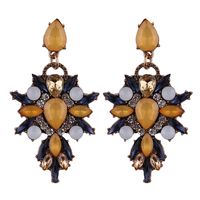 Occident And The United States Alloy Rhinestone Earring (blue And Yellow)  Nhjq7650 main image 5