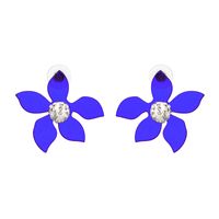 Jujia Nouvelle Fleur Boucles D'oreilles Européen Et Américain Personnalisé 5 Couleurs En Option Boucles D'oreilles Ventes Directes D'usine Croix-frontière E-commerce main image 4