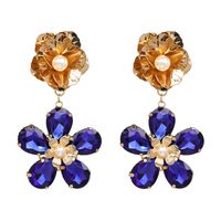 Imitated Crystal&cz Fashion Flowers Earring  (red) Nhjj4939-red main image 4
