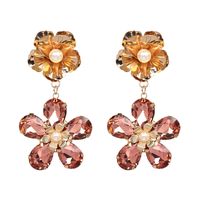 Imitated Crystal&cz Fashion Flowers Earring  (red) Nhjj4939-red main image 7