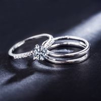 Europäischer Und Amerikanischer Neuer Zweilagiger Kombinierter Diamant Ring, Stilvolle Persönlichkeit, Teilbarer Ring, Roter Apfels Chmuck 115334 main image 6